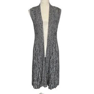 Chico’s Open Front Long Sweater Vest Women’s Size 2 US L/12 Knitted